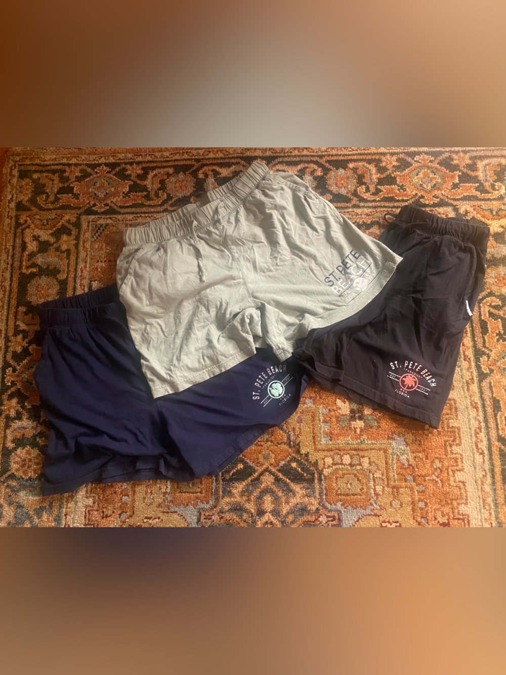 3 pair of Cotton drawstring shorts
